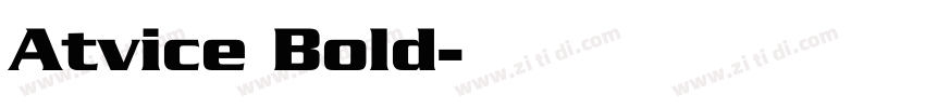 Atvice Bold字体转换